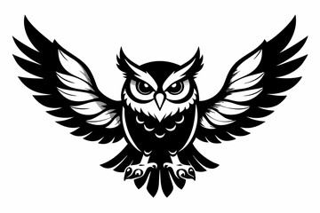 Owl silhouette vector illustration