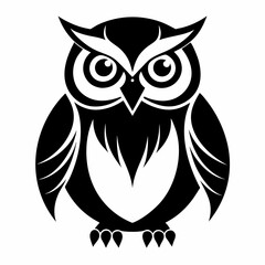 Owl silhouette vector illustration