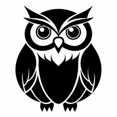 Owl silhouette vector illustration