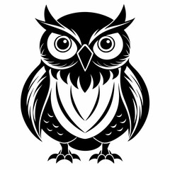 Owl silhouette vector illustration