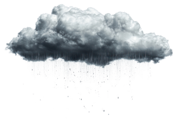 PNG Dark cloud with falling rain