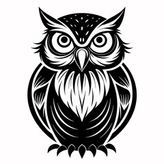 Owl silhouette vector illustration