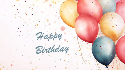 Birthday party vector background design. Happy birthday greeting text with celebration elements like balloons and pennants for celebrating birth day decoration. Generative AI