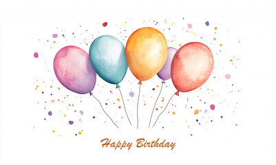 Birthday party vector background design. Happy birthday greeting text with celebration elements like balloons and pennants for celebrating birth day decoration. Generative AI