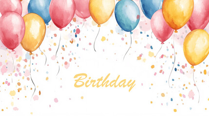 Birthday party vector background design. Happy birthday greeting text with celebration elements like balloons and pennants for celebrating birth day decoration. Generative AI