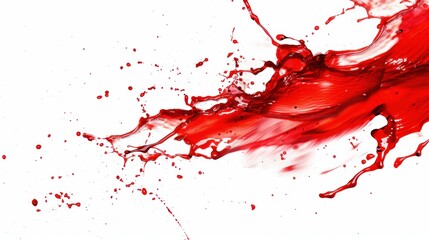 Red wine splash texture over white background