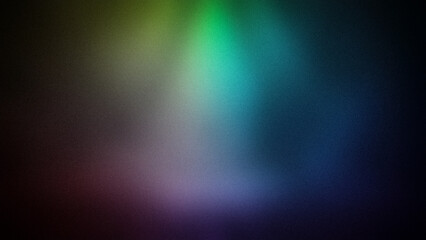 A vibrant 4K gradient background blending a spectrum of colors including green, blue, yellow, and purple, with a soft, grainy texture. Perfect for dynamic wallpapers, banners, creative digital designs
