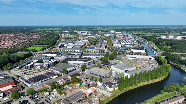 Aerial view of &lsquo;De Kop van Isselt&rsquo; in Amersfoort, the Netherlands where 2,000 to 3,000 new homes will be built.