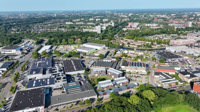 Aerial view of &lsquo;De Kop van Isselt&rsquo; in Amersfoort, the Netherlands where 2,000 to 3,000 new homes will be built.