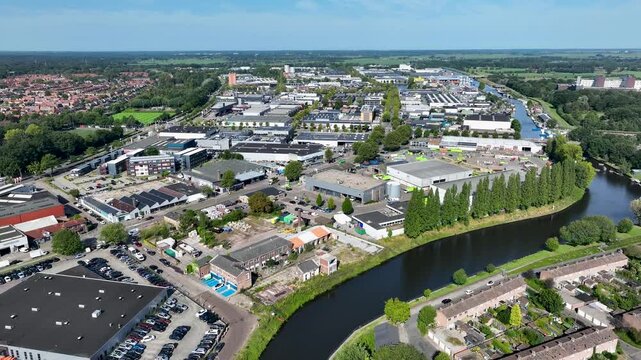 Aerial view of &lsquo;De Kop van Isselt&rsquo; in Amersfoort, the Netherlands where 2,000 to 3,000 new homes will be built.