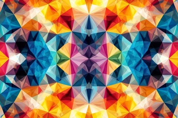 Obraz premium Abstract Geometric Pattern with Vibrant Colors created with Generative AI