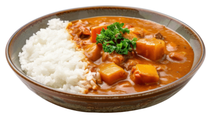 PNG A japanese dish of japanese curry with rice food meal bowl.