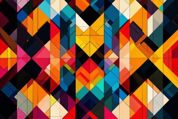 Abstract Geometric Pattern with Vibrant Colors created with Generative AI