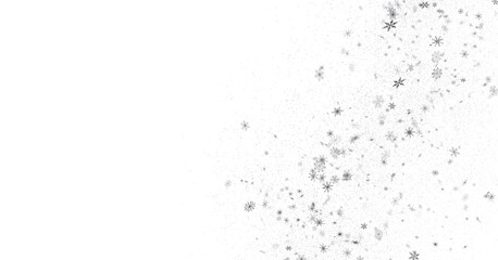 Whirling Snowflakes: Enthralling 3D Illustration of Falling Festive Snow Crystals