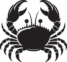 Black crab silhouette vector illustration design on white background