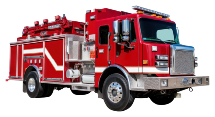 PNG American fire truck vehicle white background transportation.