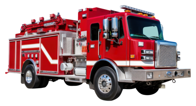 PNG American fire truck vehicle white background transportation.