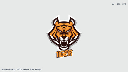 Tiger Premium Mascot illustration your Company name .