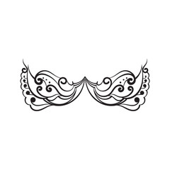 Hand drawn doodle butterfly. Vector illustration isolated on white background.