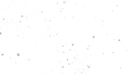 Whirling Snowflakes: Enthralling 3D Illustration of Falling Festive Snow Crystals