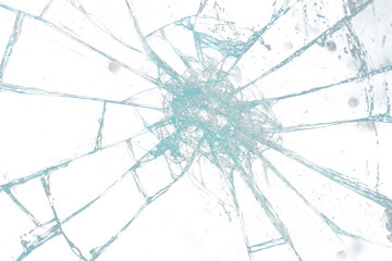Obraz premium PNG Shattered glass with intricate cracks