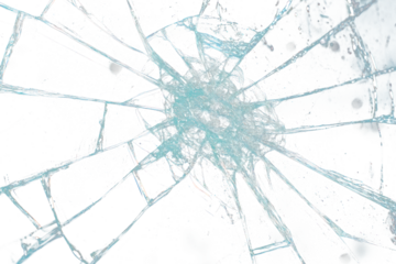 PNG Shattered glass with intricate cracks