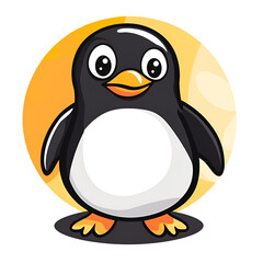 Naklejka premium Cartoon Style Penguin Logo Illustration No Background Perfect for T Shirt Design Print on Demand