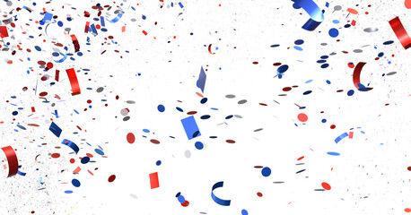 Confetti -  Red Blue White Confetti Confetti Overlay