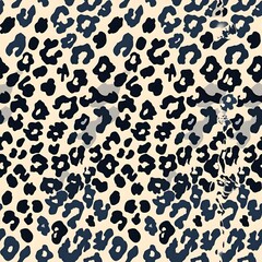 Animal leopard print seamless pattern, abstract spotted print, leopard or cheetah fur texture	
