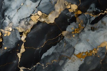 Marble granite white with gold texture. Background wall surface black pattern graphic abstract light elegant gray floor ceramic counter texture stone slab smooth tile silver natural Generative Ai