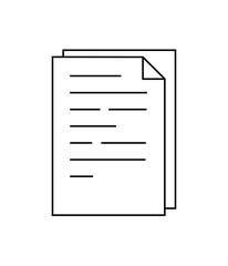 Illustration of stacked documents representing digital file storage, document organization, data management, and office tools for business software applications.