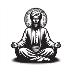 yoga silhouette vector