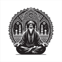 Fototapeta premium yoga silhouette vector