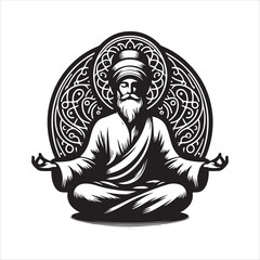 yoga silhouette vector