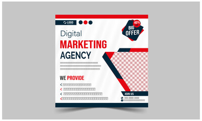 Digital business marketing post banner template, advertising design, social media banner post design © Tahmi vect