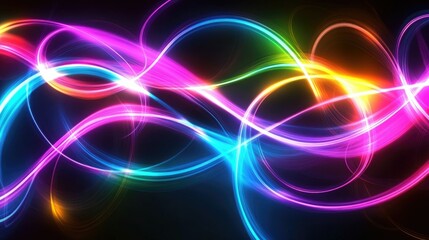 Naklejka premium Neon abstract patterns with energy