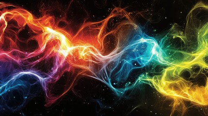 Neon abstract patterns with energy