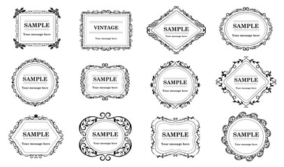 Vintage design elements, ornament frame, vector element border.eps