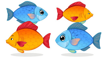 Naklejka premium Bunte Fische im Wasser