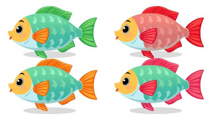 Naklejka premium Bunte Fische im Wasser