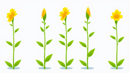 Naklejka premium Entwicklung von Blumen