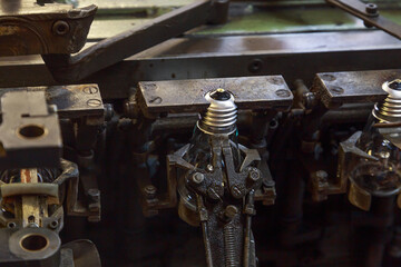 Processing line of big light bulb factory.