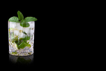 Mojito isolated on black