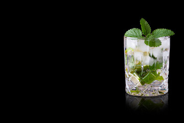 Mojito isolated on black