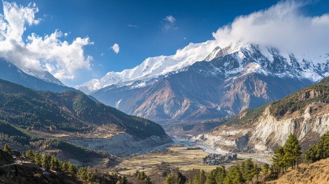Manang valley trek views