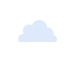 Fototapeta premium Light blue cloud symbol representing cloud computing, storage, or connectivity. Ideal for cloud services, internet technology, network infrastructure, data storage solutions, and digital communication