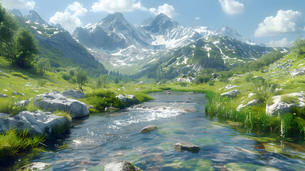 A mountain pass where 2D paths transition into 3D rocky cliffs, captured with a polarizing filter to enhance the contrast.