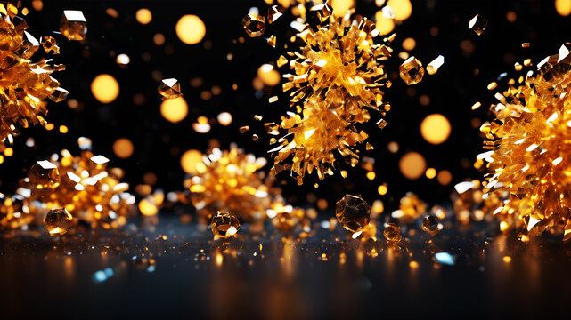 A cluster of digital particles forming a 3D scatter plot against a black background