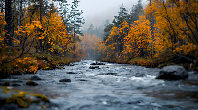 A river where the 2D flow merges into 3D rapids, captured with a polarizing filter to enhance the watera??s texture.