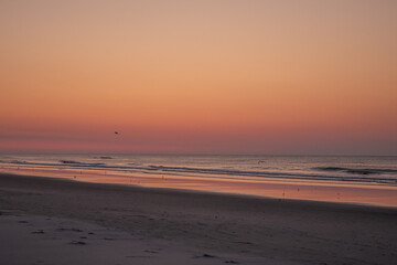 Avalon, New Jersey, USA - Ocean waves at sunrise off the beach in Avalon New Jersey on the southern New Jersey shore south of Atlantic City
